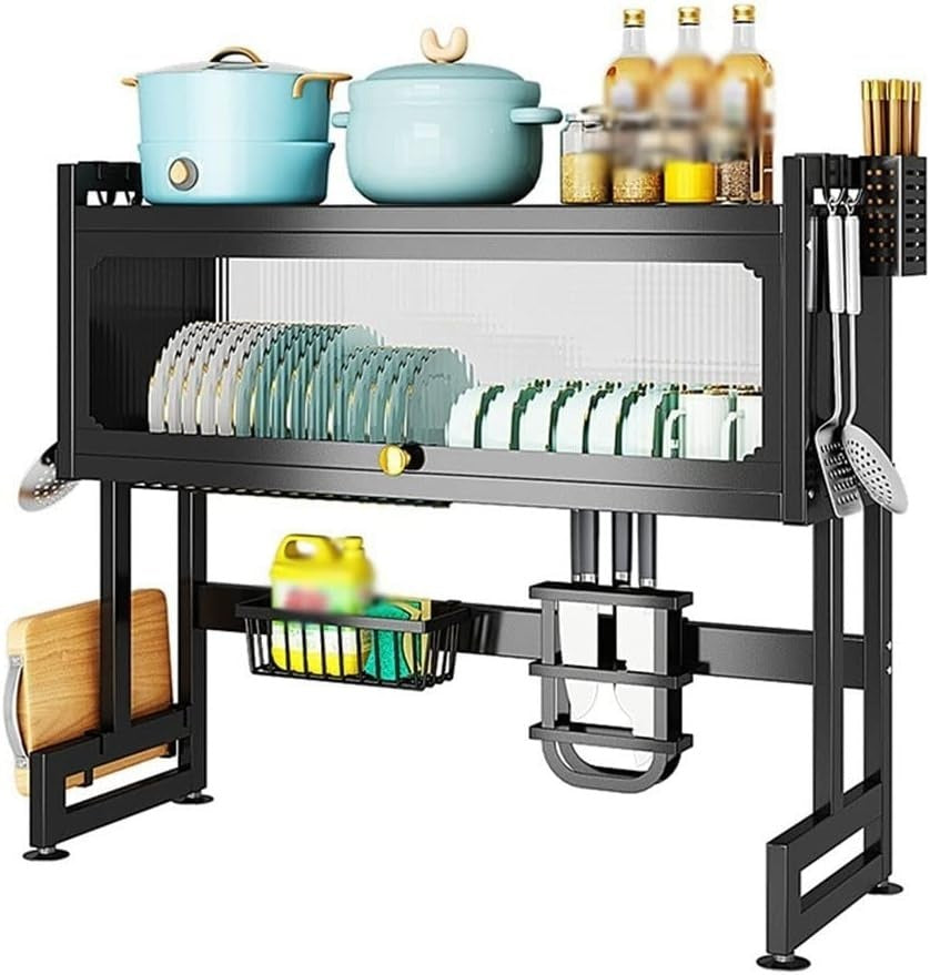 Multi-Functional Kitchen Sink Storage Shelf with Cabinet Door