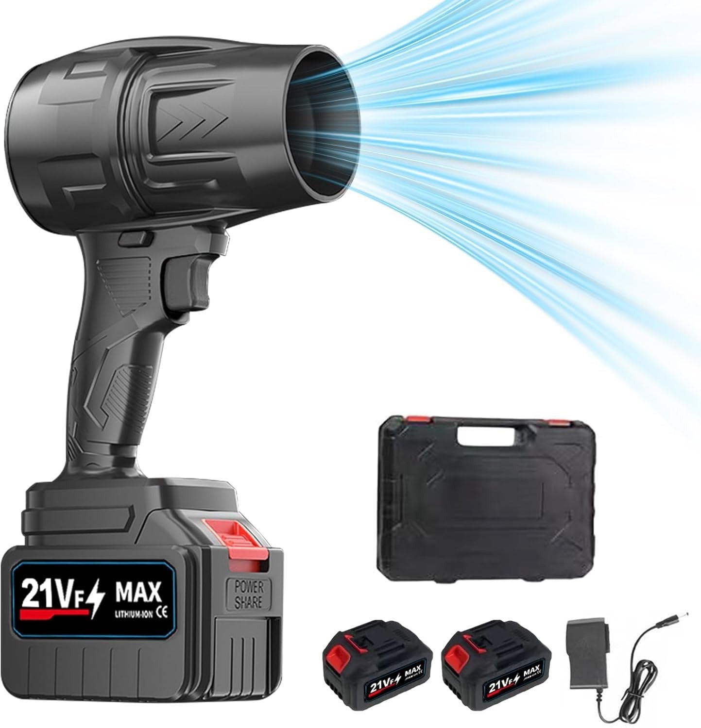 High-Power Jet Blower Kit (2 Batteries + Charger)