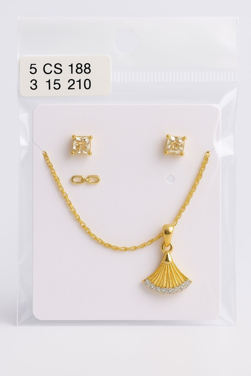 Gold Plated Fan Necklace for Beatiful Women