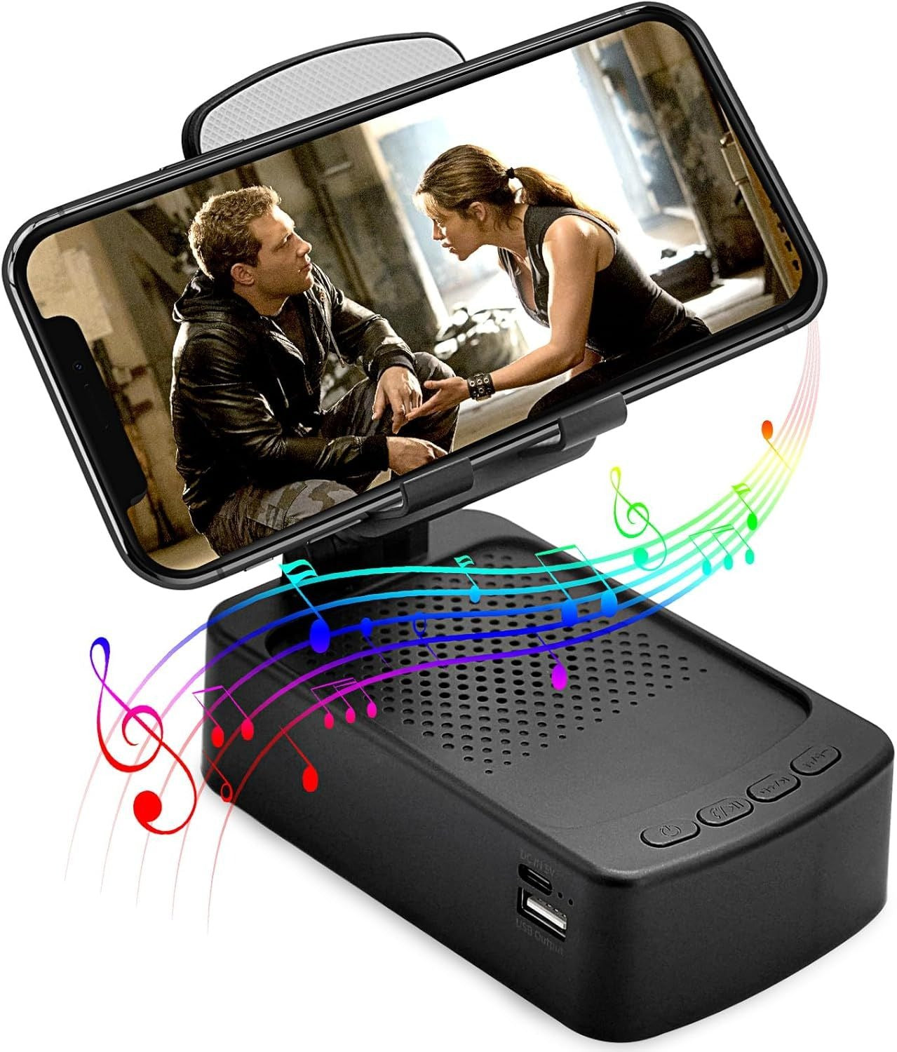 Roarswa 4-in-1 Mobile Phone Holder with HD Bluetooth Speaker