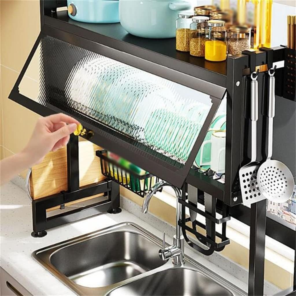 Multi-Functional Kitchen Sink Storage Shelf with Cabinet Door