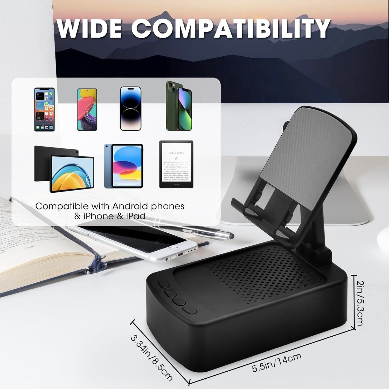 Roarswa 4-in-1 Mobile Phone Holder with HD Bluetooth Speaker