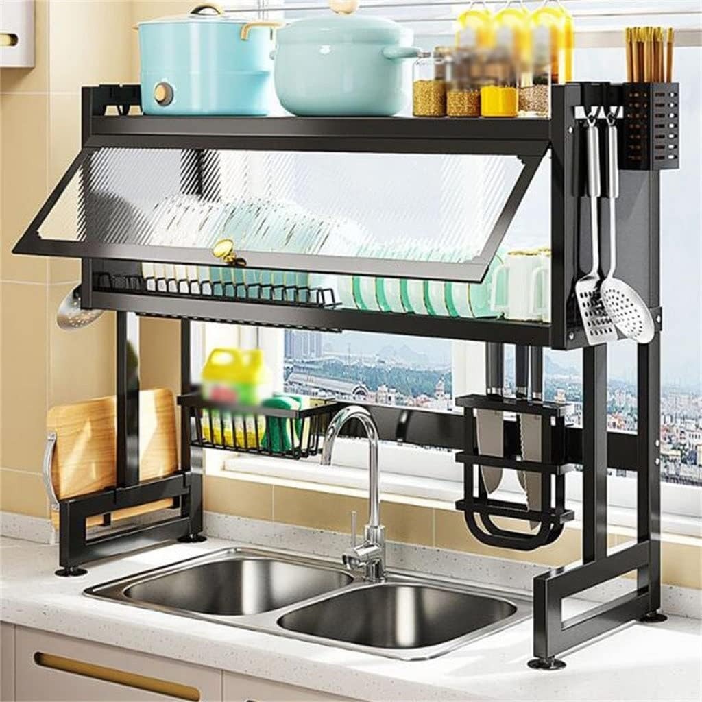 Multi-Functional Kitchen Sink Storage Shelf with Cabinet Door
